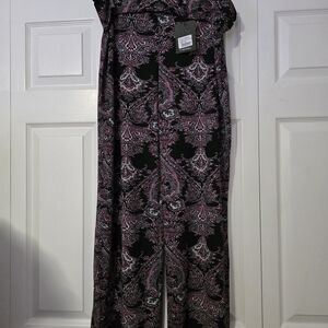 White Mark Black and Pink Wide Leg Jumpsuit